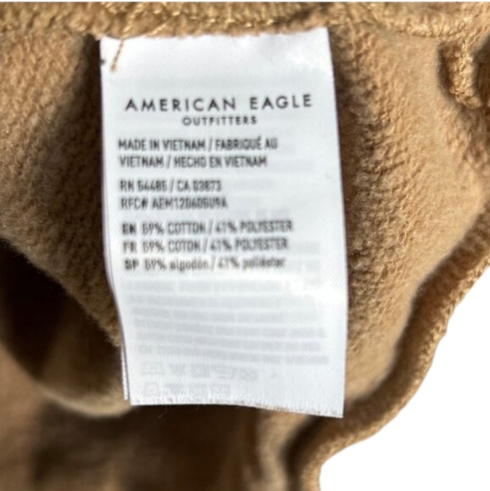 American Eagle Outfitters Tan Crewneck Sweatshirt Skeletons With Mushrooms Sz M - Picture 7 of 8